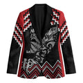New Zealand Christmas Taniko Poutama Blazer Mountainscape Maori Fern - Aussie Hoodie