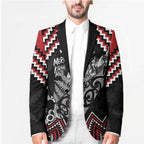 New Zealand Christmas Taniko Poutama Blazer Mountainscape Maori Fern - Aussie Hoodie