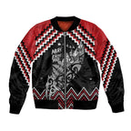 New Zealand Christmas Taniko Poutama Bomber Jacket Mountainscape Maori Fern - Aussie Hoodie