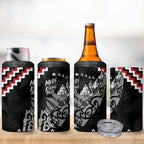 New Zealand Christmas Taniko Poutama 4 in 1 Can Cooler Tumbler Mountainscape Maori Fern - Aussie Hoodie