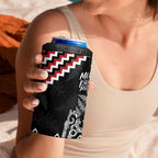 New Zealand Christmas Taniko Poutama 4 in 1 Can Cooler Tumbler Mountainscape Maori Fern - Aussie Hoodie