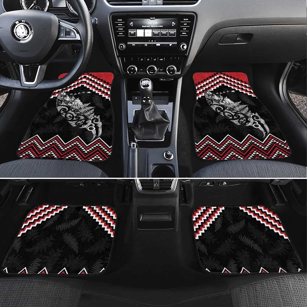 New Zealand Christmas Taniko Poutama Car Mats Mountainscape Maori Fern - Aussie Hoodie