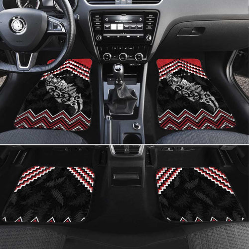 New Zealand Christmas Taniko Poutama Car Mats Mountainscape Maori Fern - Aussie Hoodie