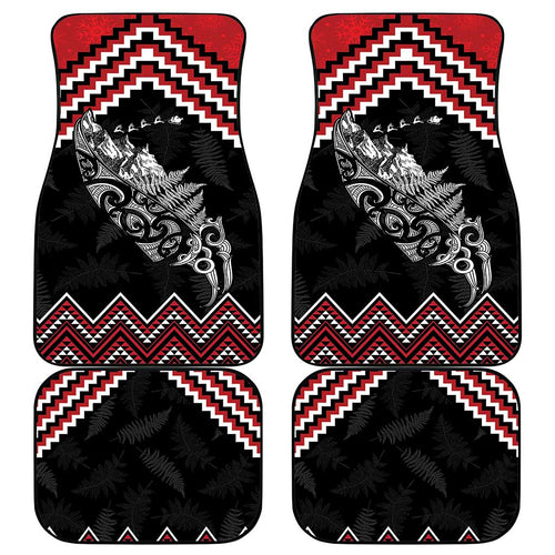 New Zealand Christmas Taniko Poutama Car Mats Mountainscape Maori Fern - Aussie Hoodie