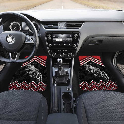 New Zealand Christmas Taniko Poutama Car Mats Mountainscape Maori Fern - Aussie Hoodie