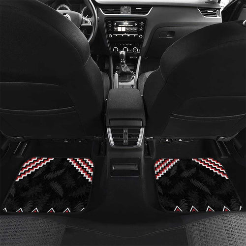 New Zealand Christmas Taniko Poutama Car Mats Mountainscape Maori Fern - Aussie Hoodie