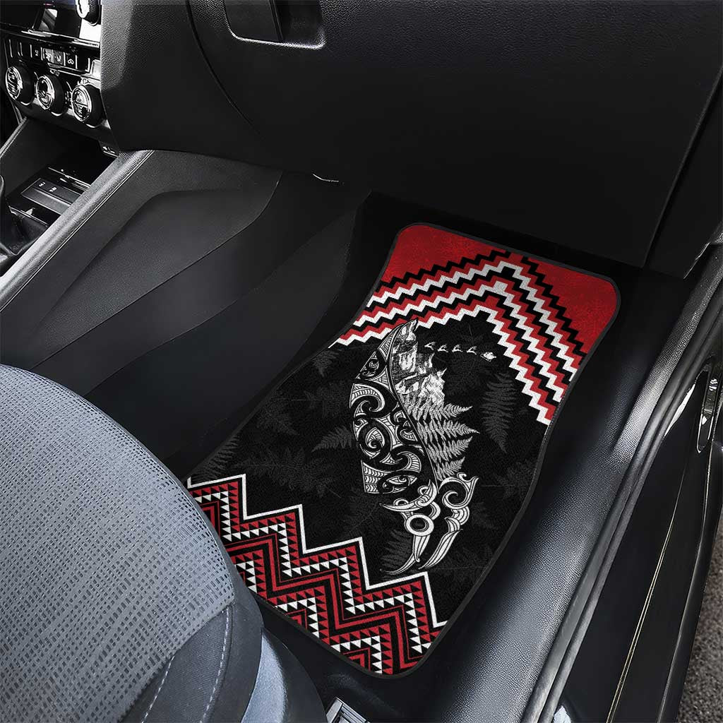 New Zealand Christmas Taniko Poutama Car Mats Mountainscape Maori Fern - Aussie Hoodie