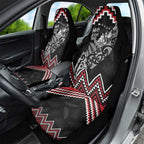 New Zealand Christmas Taniko Poutama Car Seat Cover Mountainscape Maori Fern - Aussie Hoodie