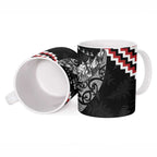 New Zealand Christmas Taniko Poutama Ceramic Mug Mountainscape Maori Fern - Aussie Hoodie
