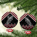 New Zealand Christmas Taniko Poutama Ceramic Ornament Mountainscape Maori Fern - Aussie Hoodie