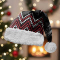 New Zealand Christmas Taniko Poutama Christmas Santa Hat Mountainscape Maori Fern - Aussie Hoodie