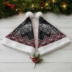 New Zealand Christmas Taniko Poutama Christmas Santa Hat Mountainscape Maori Fern - Aussie Hoodie