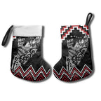 New Zealand Christmas Taniko Poutama Christmas Stocking Mountainscape Maori Fern - Aussie Hoodie