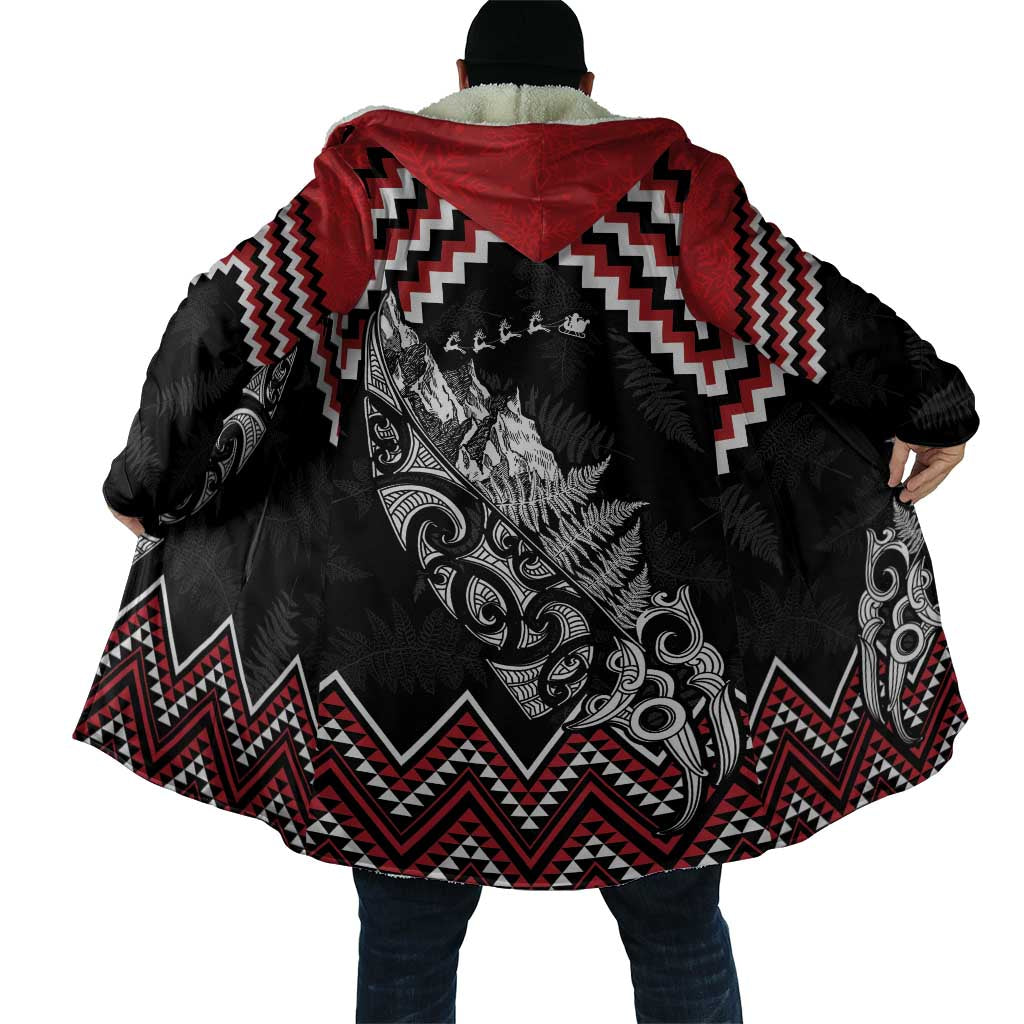 New Zealand Christmas Taniko Poutama Cloak Mountainscape Maori Fern - Aussie Hoodie