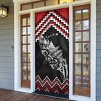 New Zealand Christmas Taniko Poutama Door Cover Mountainscape Maori Fern - Aussie Hoodie