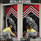 New Zealand Christmas Taniko Poutama Door Cover Mountainscape Maori Fern - Aussie Hoodie