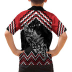 New Zealand Christmas Taniko Poutama Family Matching Long Sleeve Bodycon Dress and Hawaiian Shirt Mountainscape Maori Fern - Aussie Hoodie
