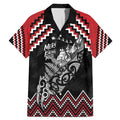 New Zealand Christmas Taniko Poutama Family Matching Mermaid Dress and Hawaiian Shirt Mountainscape Maori Fern - Aussie Hoodie