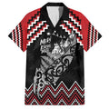 New Zealand Christmas Taniko Poutama Family Matching Off The Shoulder Long Sleeve Dress and Hawaiian Shirt Mountainscape Maori Fern - Aussie Hoodie