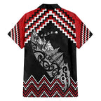 New Zealand Christmas Taniko Poutama Family Matching Off Shoulder Short Dress and Hawaiian Shirt Mountainscape Maori Fern - Aussie Hoodie