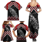 New Zealand Christmas Taniko Poutama Family Matching Summer Maxi Dress and Hawaiian Shirt Mountainscape Maori Fern - Aussie Hoodie