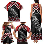 New Zealand Christmas Taniko Poutama Family Matching Tank Maxi Dress and Hawaiian Shirt Mountainscape Maori Fern - Aussie Hoodie