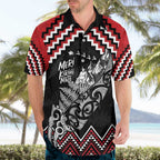 New Zealand Christmas Taniko Poutama Hawaiian Shirt Mountainscape Maori Fern - Aussie Hoodie