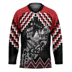 New Zealand Christmas Taniko Poutama Hockey Jersey Mountainscape Maori Fern - Aussie Hoodie