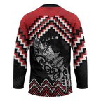 New Zealand Christmas Taniko Poutama Hockey Jersey Mountainscape Maori Fern - Aussie Hoodie