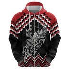New Zealand Christmas Taniko Poutama Hoodie Mountainscape Maori Fern - Aussie Hoodie