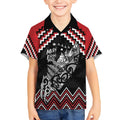 New Zealand Christmas Taniko Poutama Kid Hawaiian Shirt Mountainscape Maori Fern - Aussie Hoodie