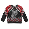 New Zealand Christmas Taniko Poutama Kid Ugly Christmas Sweater Mountainscape Maori Fern - Aussie Hoodie