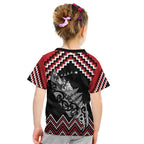 New Zealand Christmas Taniko Poutama Kid T Shirt Mountainscape Maori Fern - Aussie Hoodie