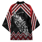 New Zealand Christmas Taniko Poutama Kimono Mountainscape Maori Fern - Aussie Hoodie