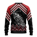 New Zealand Christmas Taniko Poutama Ugly Christmas Sweater Mountainscape Maori Fern - Aussie Hoodie