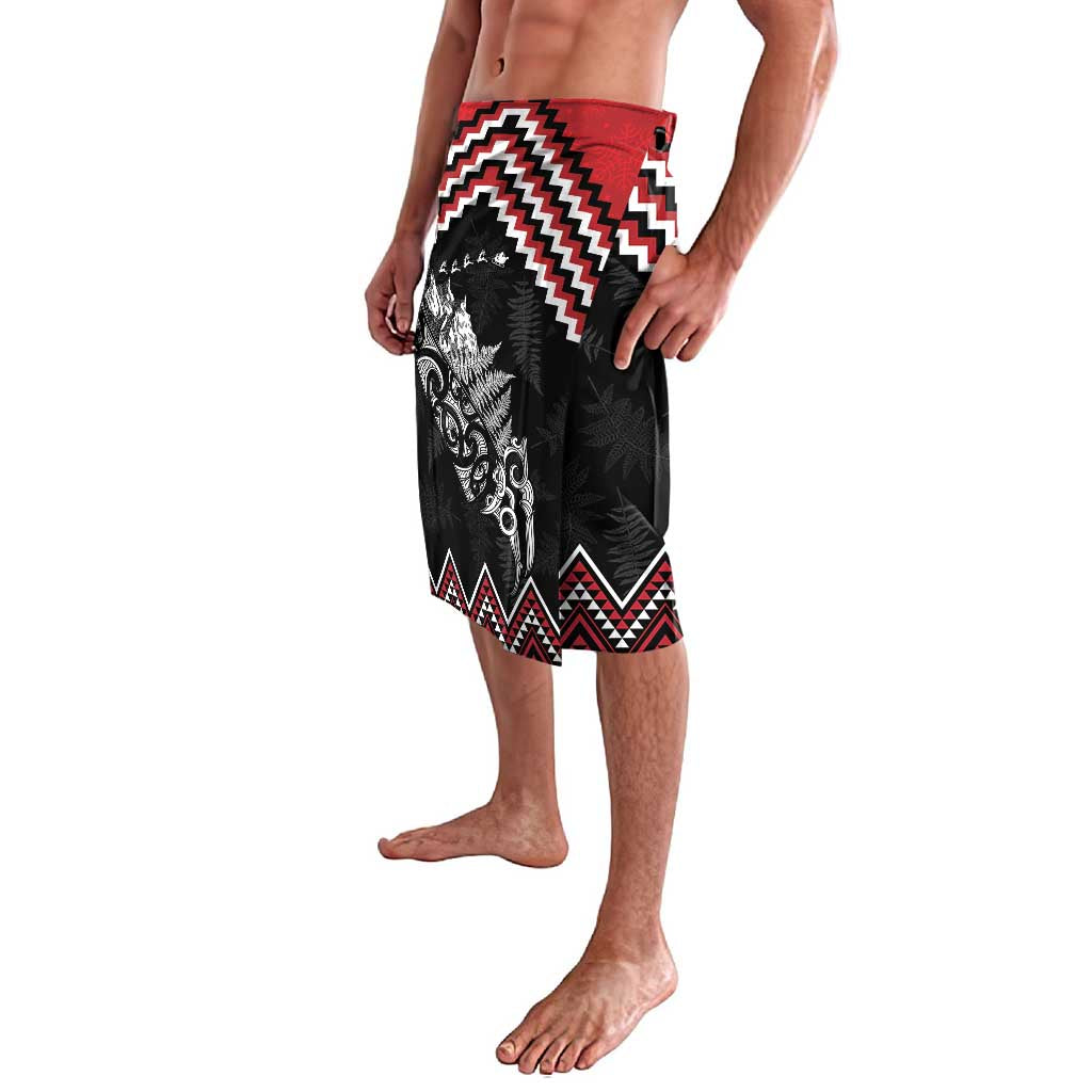 New Zealand Christmas Taniko Poutama Lavalava Mountainscape Maori Fern - Aussie Hoodie