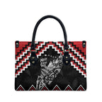 New Zealand Christmas Taniko Poutama Leather Bag Mountainscape Maori Fern - Aussie Hoodie