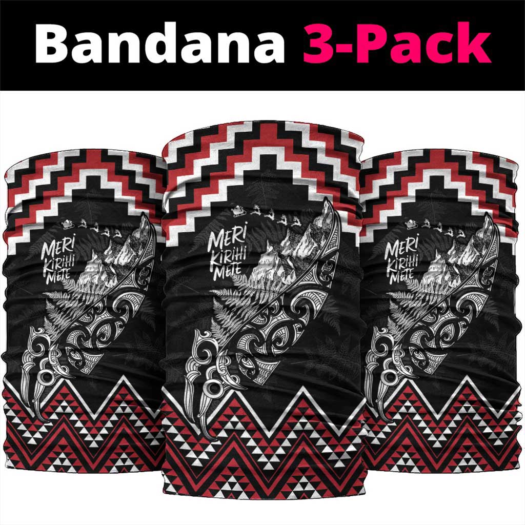 New Zealand Christmas Taniko Poutama Neck Gaiter Mountainscape Maori Fern - Aussie Hoodie