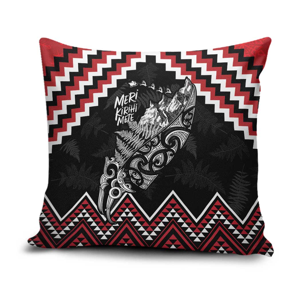 New Zealand Christmas Taniko Poutama Pillow Cover Mountainscape Maori Fern - Aussie Hoodie