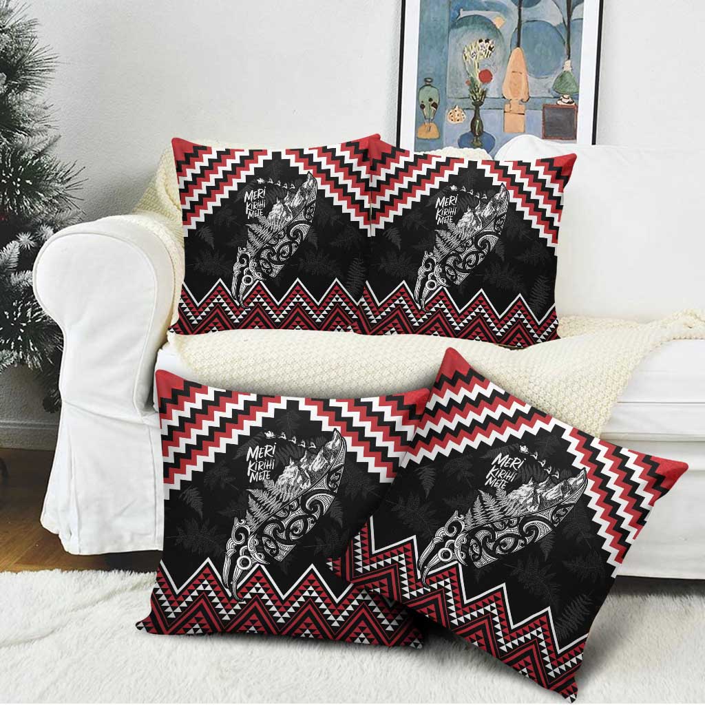 New Zealand Christmas Taniko Poutama Pillow Cover Mountainscape Maori Fern - Aussie Hoodie