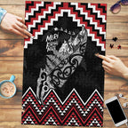 New Zealand Christmas Taniko Poutama Puzzle Mountainscape Maori Fern - Aussie Hoodie