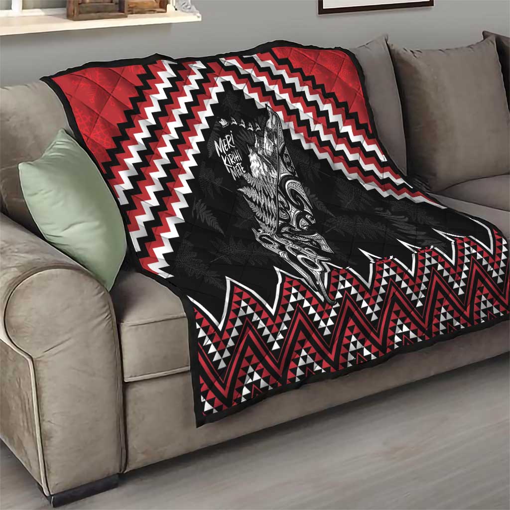 New Zealand Christmas Taniko Poutama Quilt Mountainscape Maori Fern - Aussie Hoodie