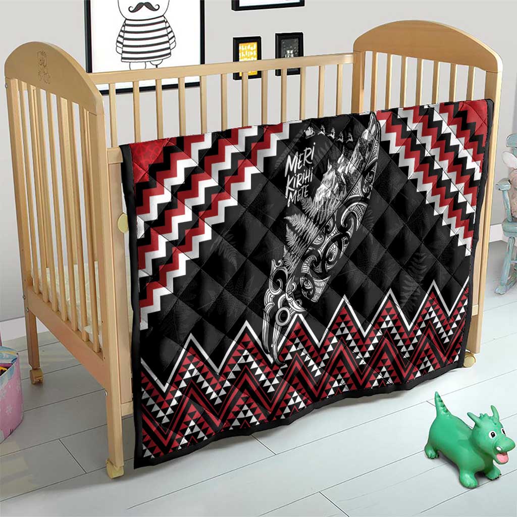 New Zealand Christmas Taniko Poutama Quilt Mountainscape Maori Fern - Aussie Hoodie