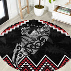 New Zealand Christmas Taniko Poutama Round Carpet Mountainscape Maori Fern - Aussie Hoodie
