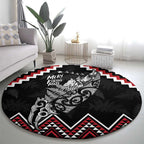 New Zealand Christmas Taniko Poutama Round Carpet Mountainscape Maori Fern - Aussie Hoodie
