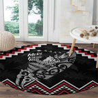 New Zealand Christmas Taniko Poutama Round Carpet Mountainscape Maori Fern - Aussie Hoodie
