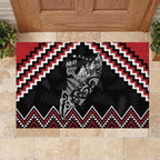 New Zealand Christmas Taniko Poutama Rubber Doormat Mountainscape Maori Fern - Aussie Hoodie