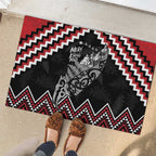 New Zealand Christmas Taniko Poutama Rubber Doormat Mountainscape Maori Fern - Aussie Hoodie