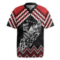 New Zealand Christmas Taniko Poutama Rugby Jersey Mountainscape Maori Fern - Aussie Hoodie