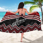 New Zealand Christmas Taniko Poutama Sarong Mountainscape Maori Fern - Aussie Hoodie